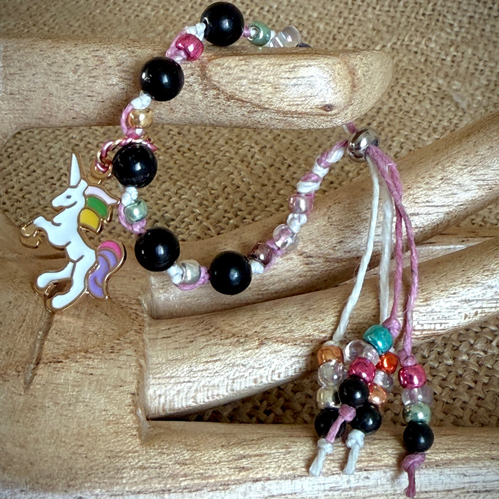 Adjustable Shungite Bracelet for Kids | The Princess Unicorn 