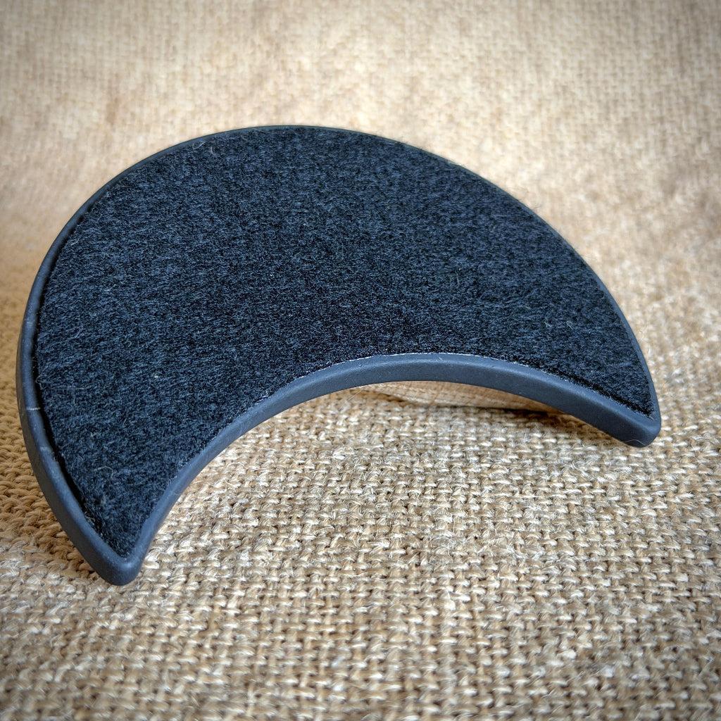Black Shungite and Oak Wood Cell Phone Stand
