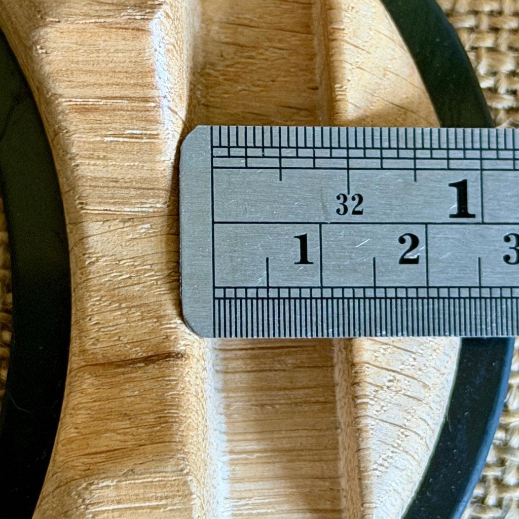 Black Shungite and Oak Wood Cell Phone Stand