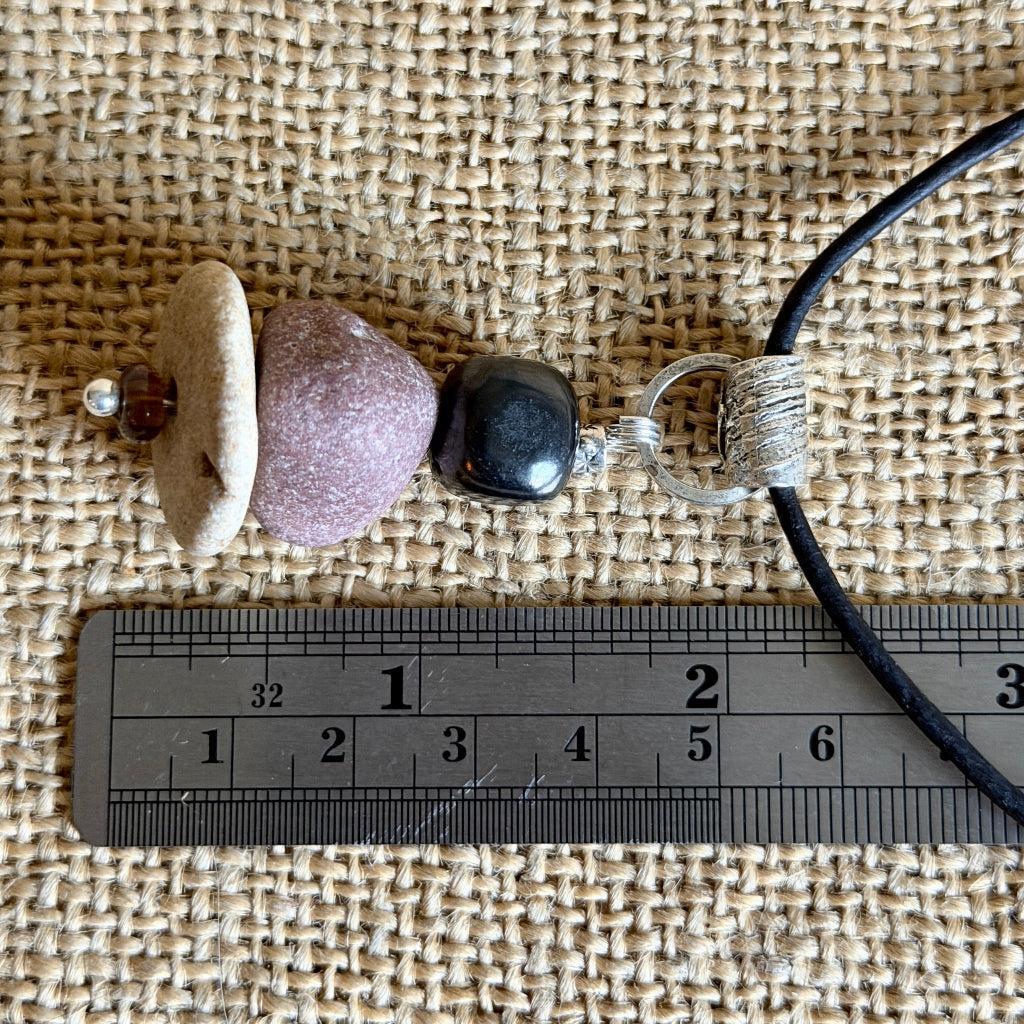 Chunky Cairn Pendant Necklace | With Rounded Shungite Cube