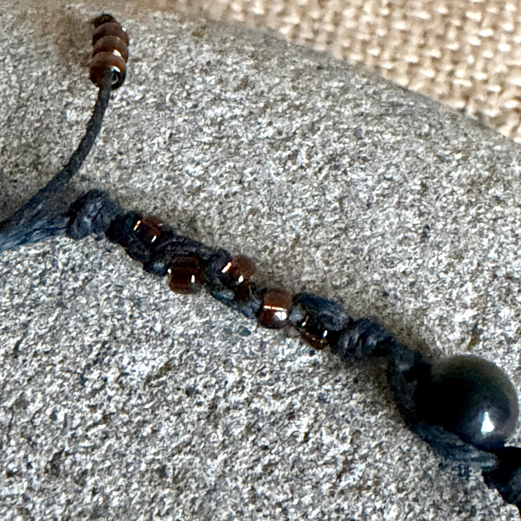 Dangly Adjustable Beaded Shungite Bracelet | Copper Tube with Shungite 3