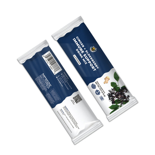 Ginger Immune Support with Elderberry Drink Mix (14 Packs)