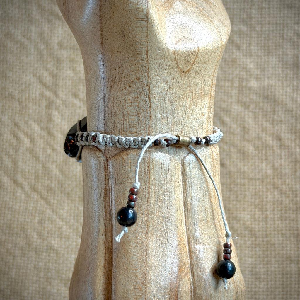 Elite Shungite Bracelet | Tumbled Elite, Red Seed Beads, Adjustable