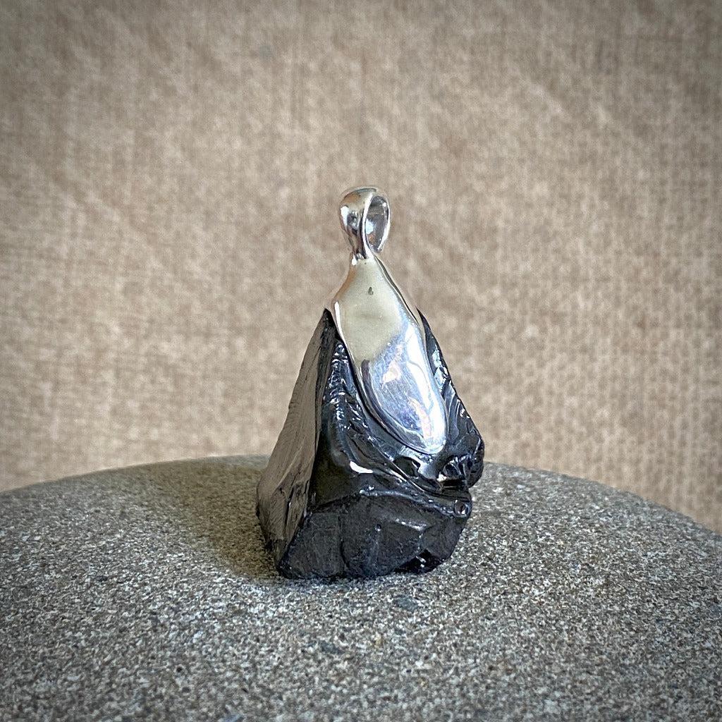 Elite Shungite Pendant 12.4g Sterling Silver Lost Wax Casting