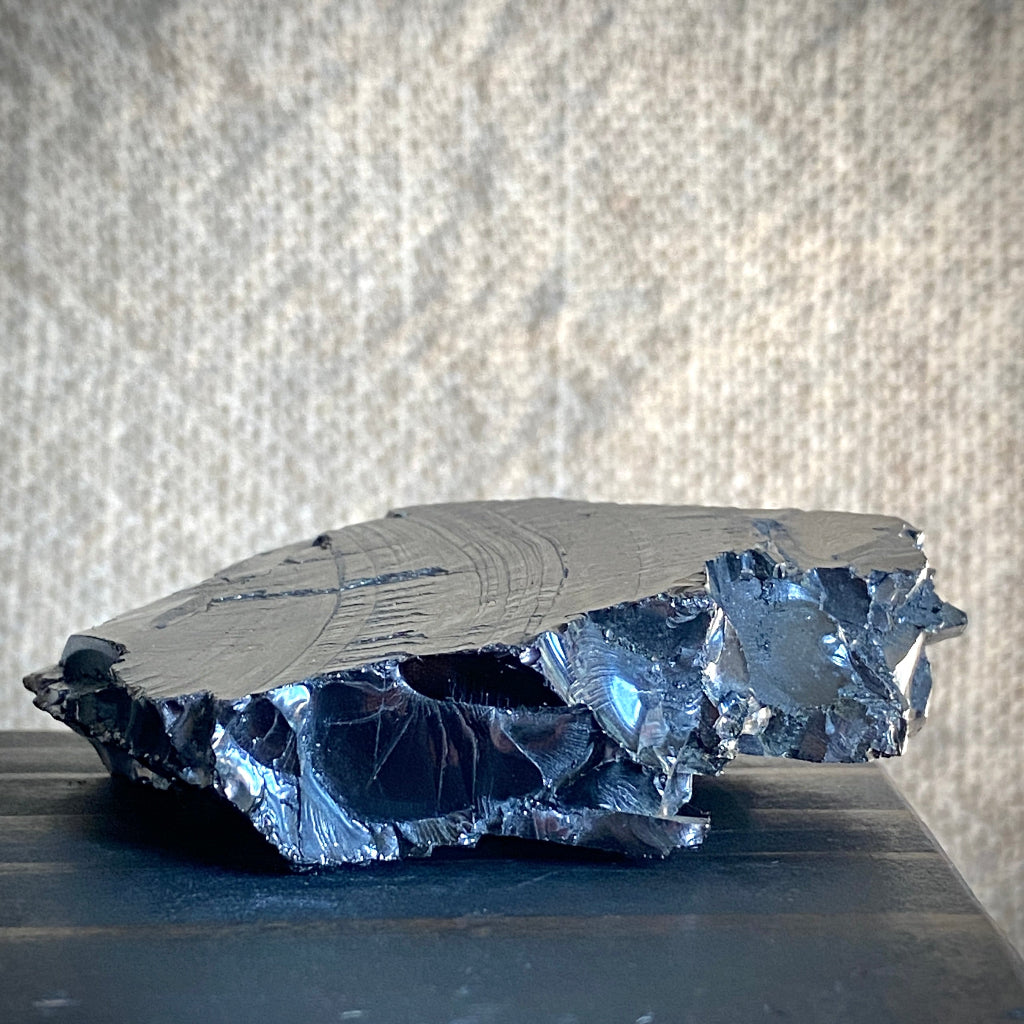 Elite Shungite Nugget 52g | Olive Wood Bowl, Malachite 4