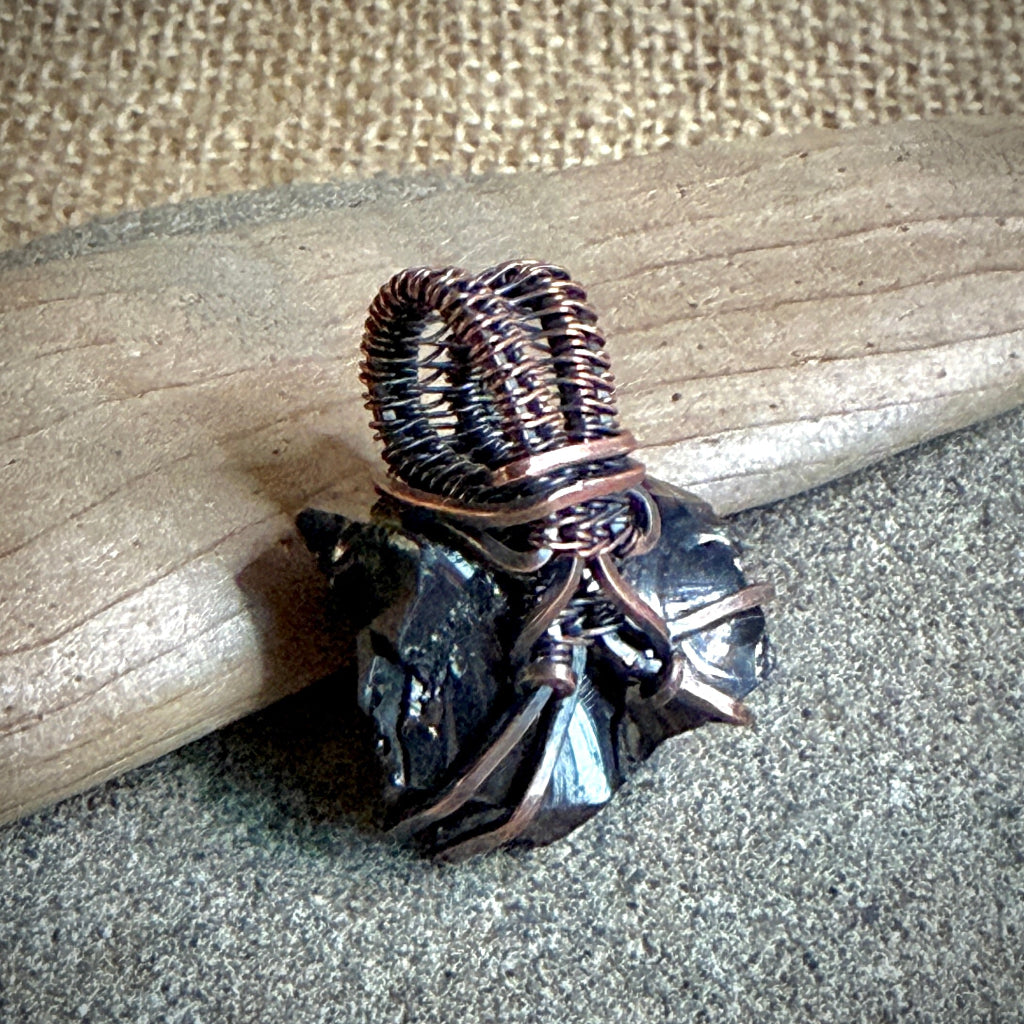 Elite Shungite Pendant | 10.5 g Antiqued Copper Setting