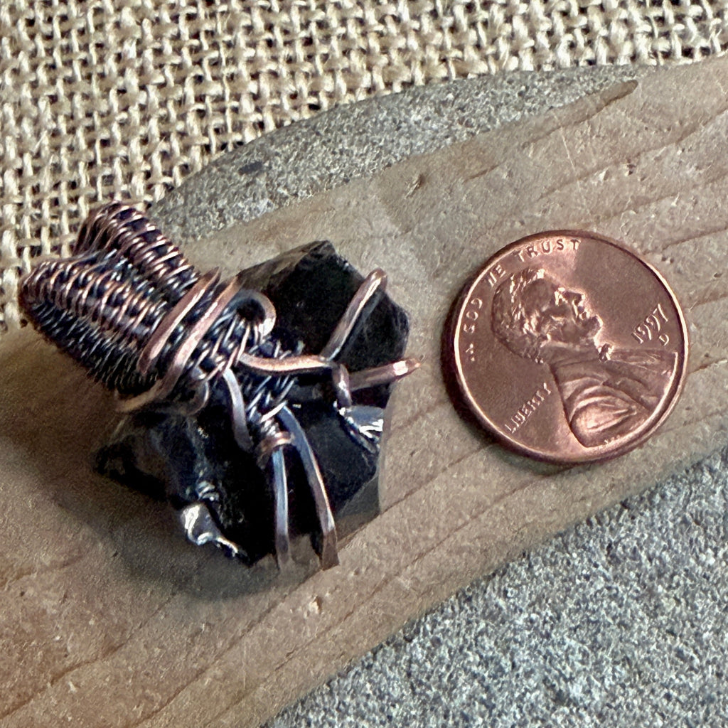 Elite Shungite Pendant | 10.5 g Antiqued Copper Setting 4