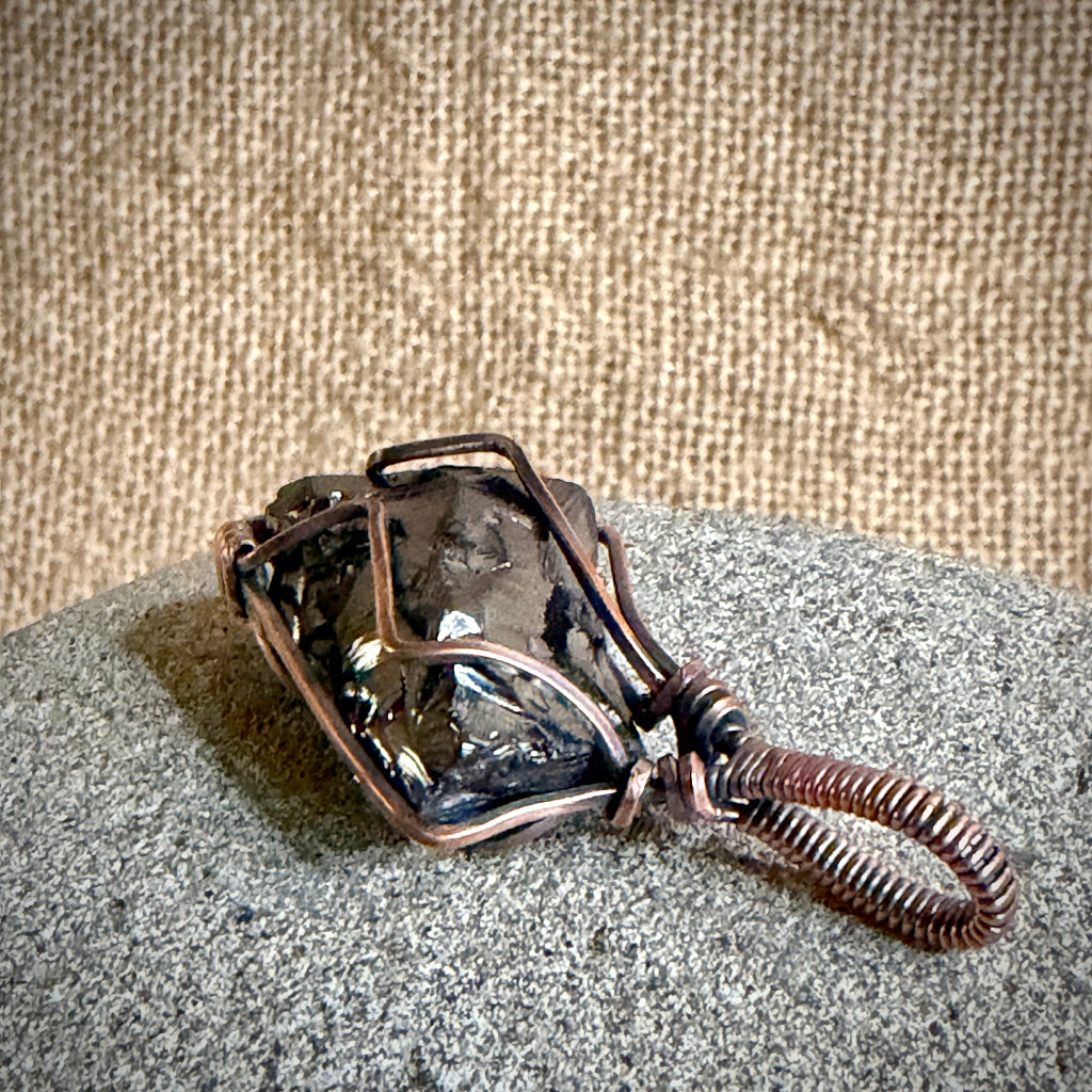 Elite Shungite Pendant | 11.2 g Antiqued Copper Setting 2