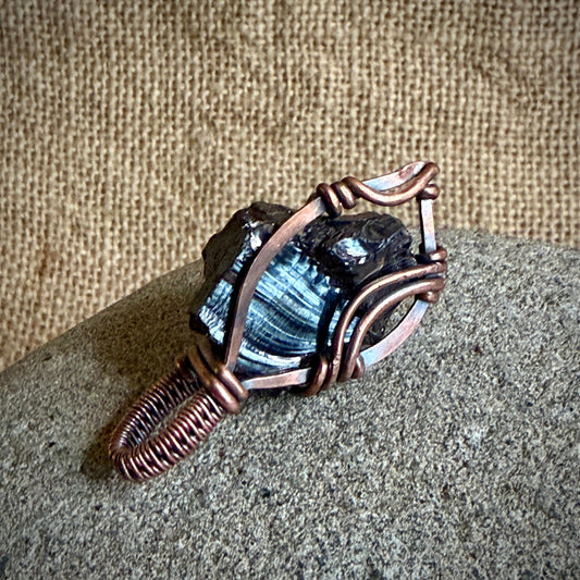 Elite Shungite Pendant | 11.4 g Antiqued Copper Setting 1