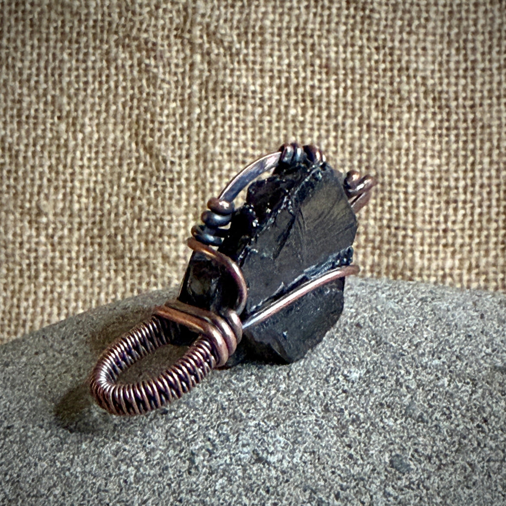 Elite Shungite Pendant | 11.4 g Antiqued Copper Setting 2