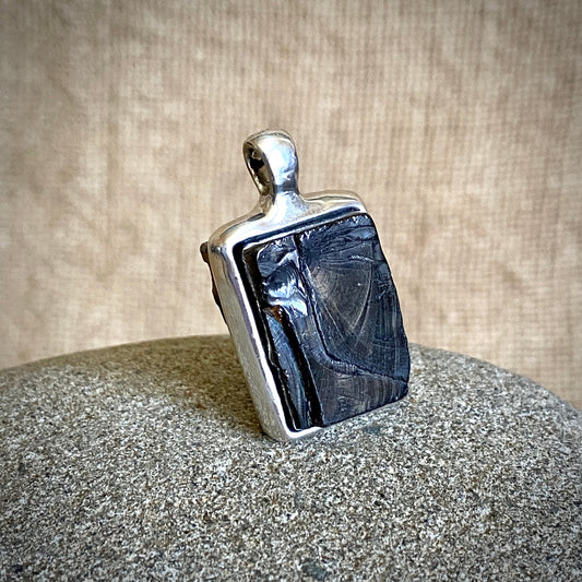 Elite Shungite Pendant | 14.5 g Sterling Silver Lost Wax Casting
