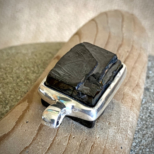 Elite Shungite Pendant | 14.5 g Sterling Silver Lost Wax Casting 2