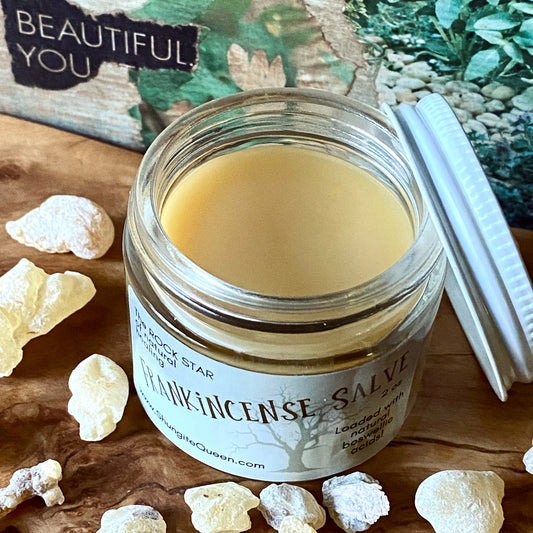Frankincense Carterii Salve with Myrrh, Boswellic Acids, 2 oz. inside