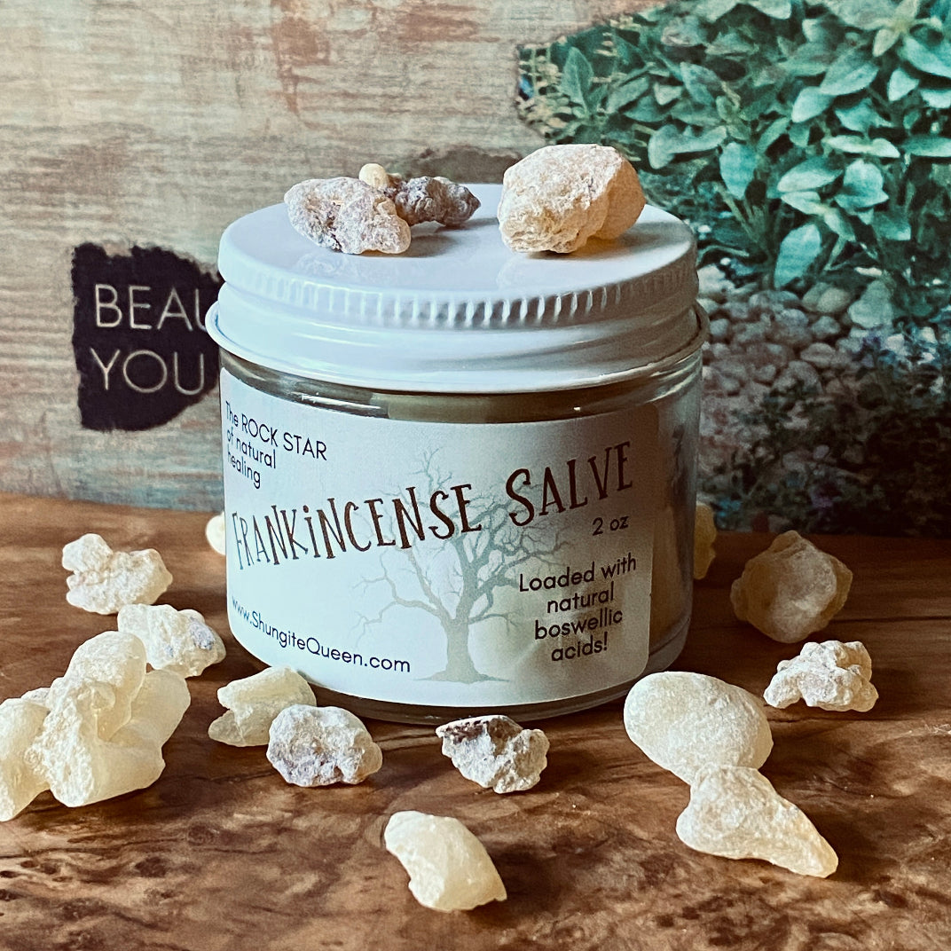 Frankincense Carterii Salve with Myrrh, Boswellic Acids, 2 oz. outside
