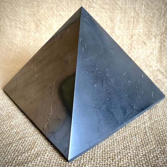 Genuine Shungite Pyramid 6 Inch Base | PRICE REDUCED