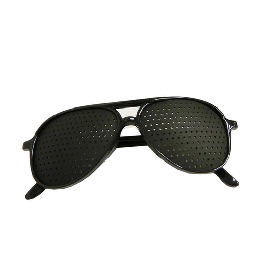 Groovy Bee Pinhole Glasses - Aviator Style