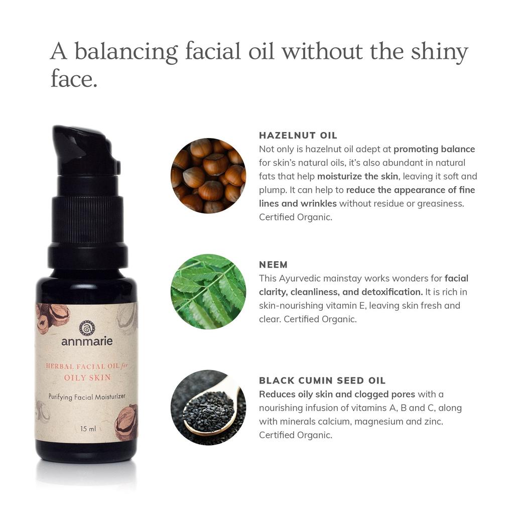 Herbal Facial Oil for Oily Skin 15ml