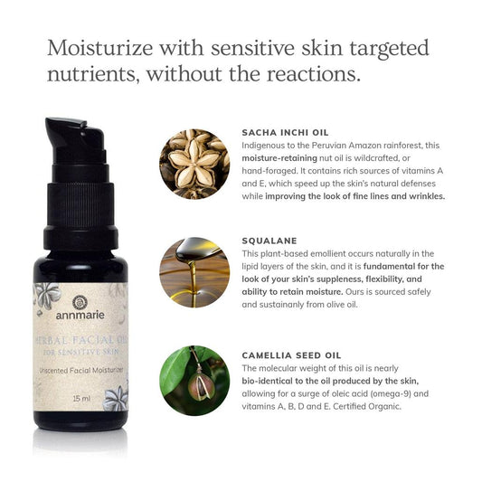 Herbal Facial Oil for Sensitive Skin 15ml