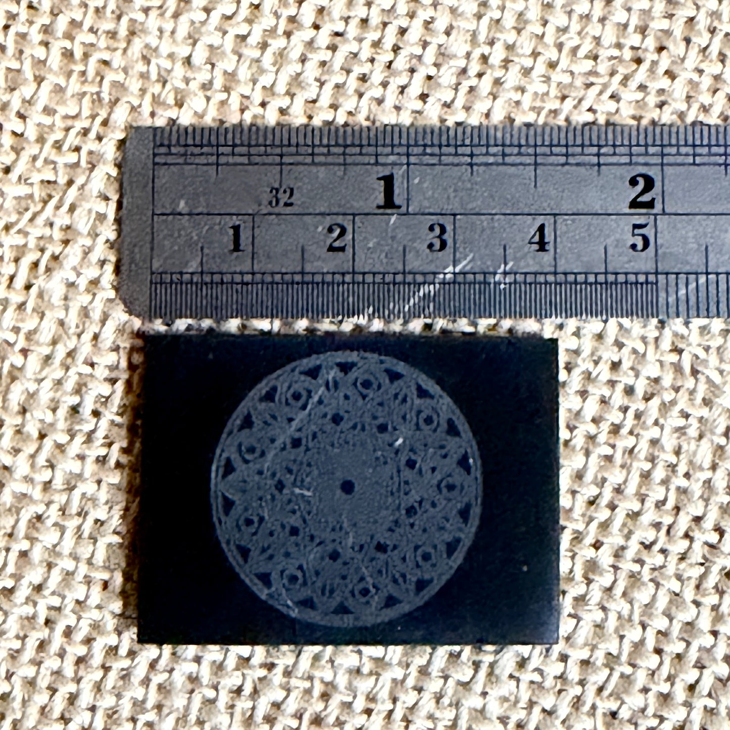 Mandala Shungite Phone Plate | Rectangular with Adhesive Back