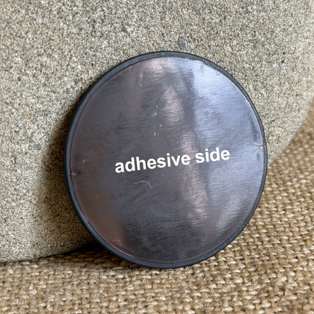 Jumbo Sized Round Shungite Phone Plate with Adhesive