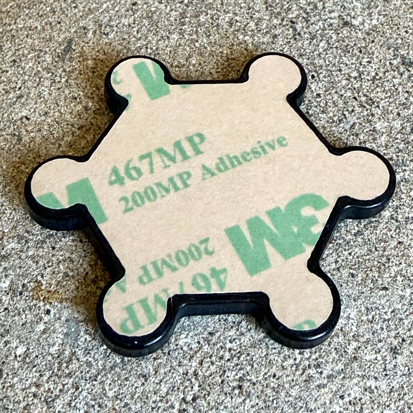 Shungite Phone Plate | Fancy Metatron's Cube, 45mm