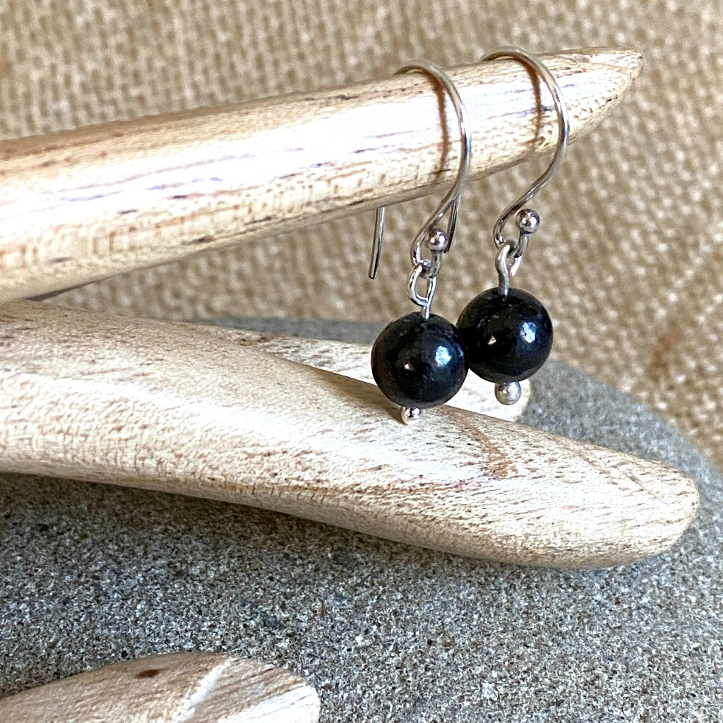 Essential Shungite Earrings, Simple Style, Choice of Ear Wires