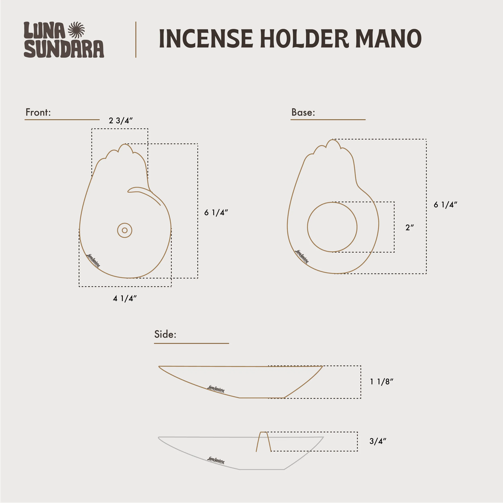Incense Holder Modelo Mano | Handmade in Chulucanas, Peru