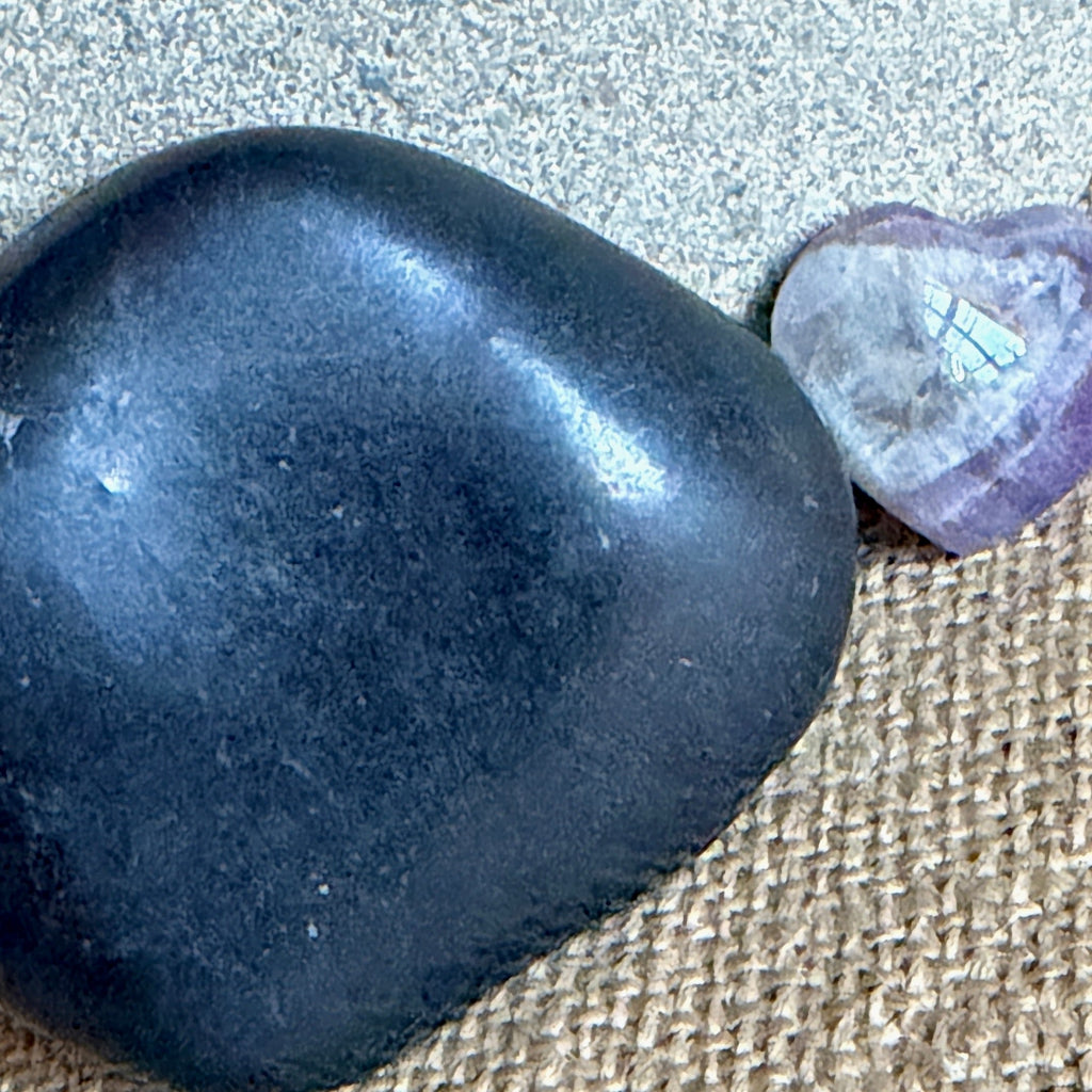Jumbo Tumbled Shungite Stone & Amethyst Heart | Bumblebee Jasper Slab 4
