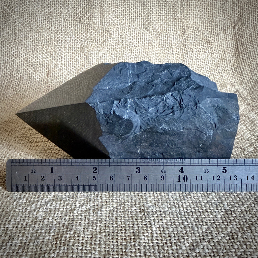 Large Raw Shungite Point | Beautifully Polished 4