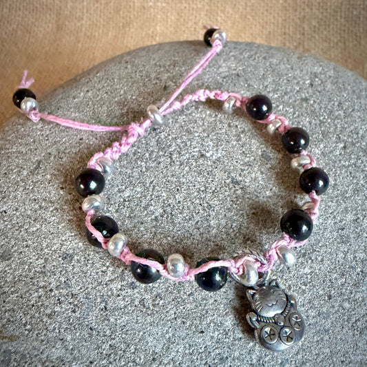 Maneki Neko Shungite Bracelet 