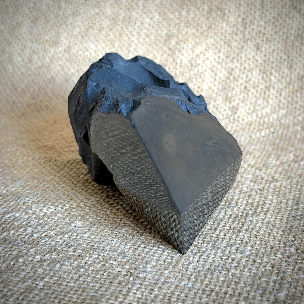 Medium Raw Shungite Point | Beautifully Cut & Polished