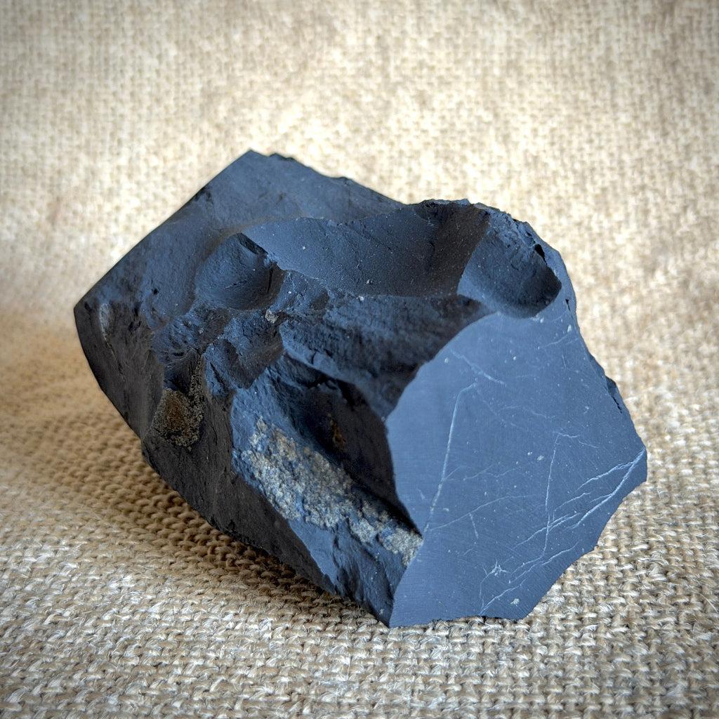 Medium Raw Shungite Point | Beautifully Cut & Polished