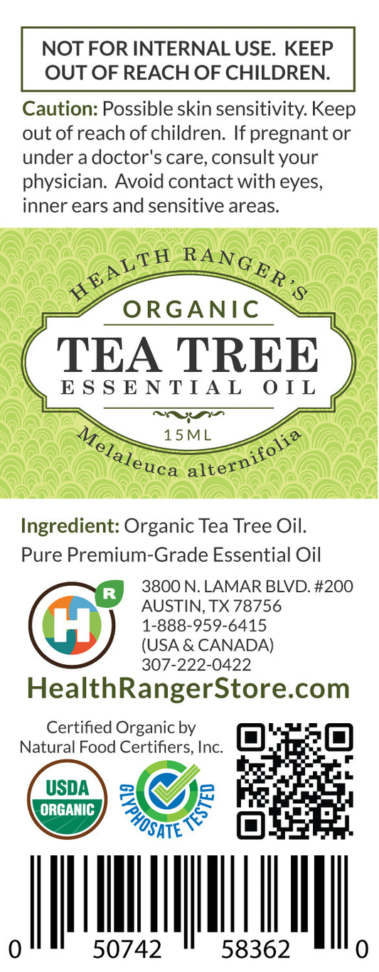Organic Tea Tree Essential Oil 0.5oz (15ml)