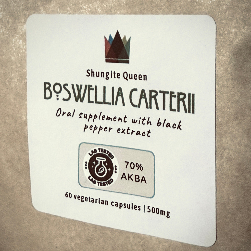 Premium Oral Boswellia Supplement With Black Pepper Extract label