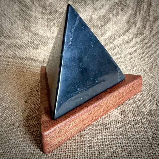 Russian Carved Shungite Tetrahedron 120mm  | ULTRA Rare