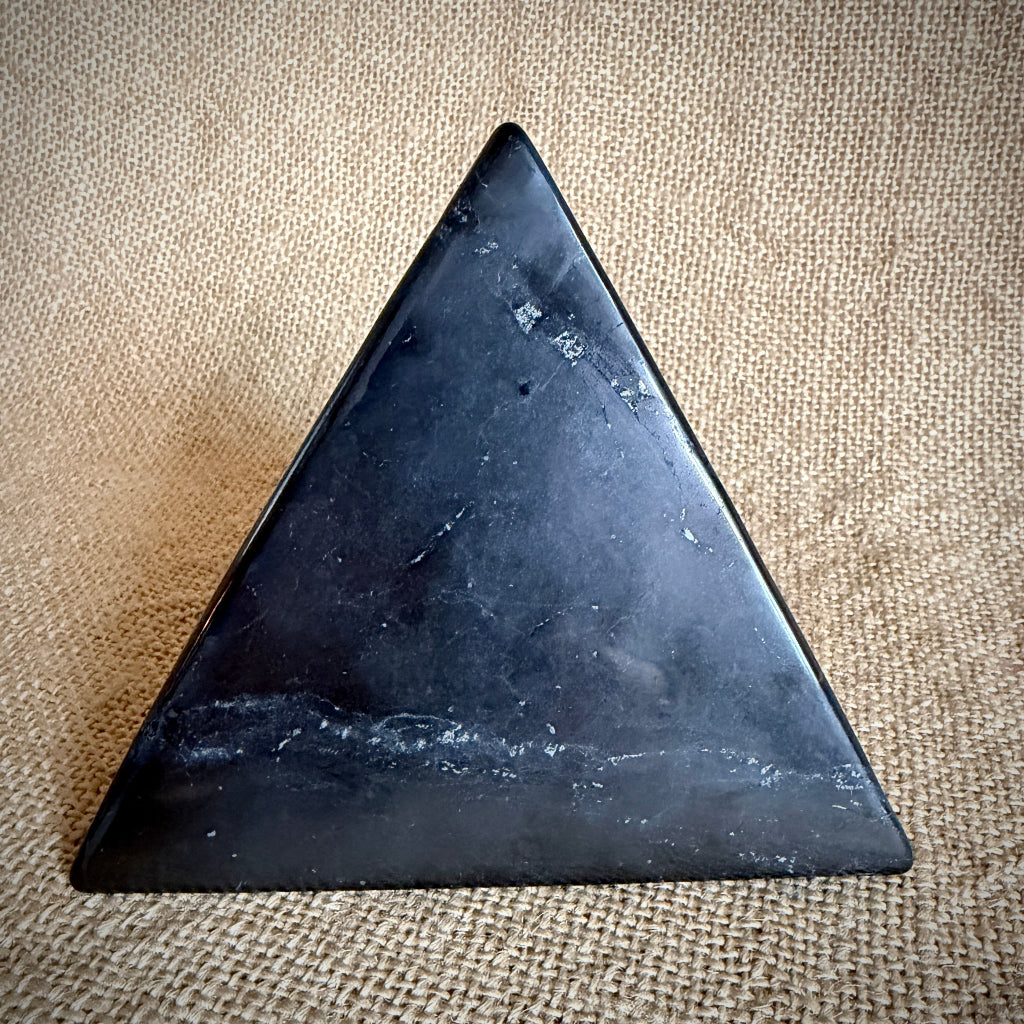 Russian Carved Shungite Tetrahedron 120mm  | ULTRA Rare 4