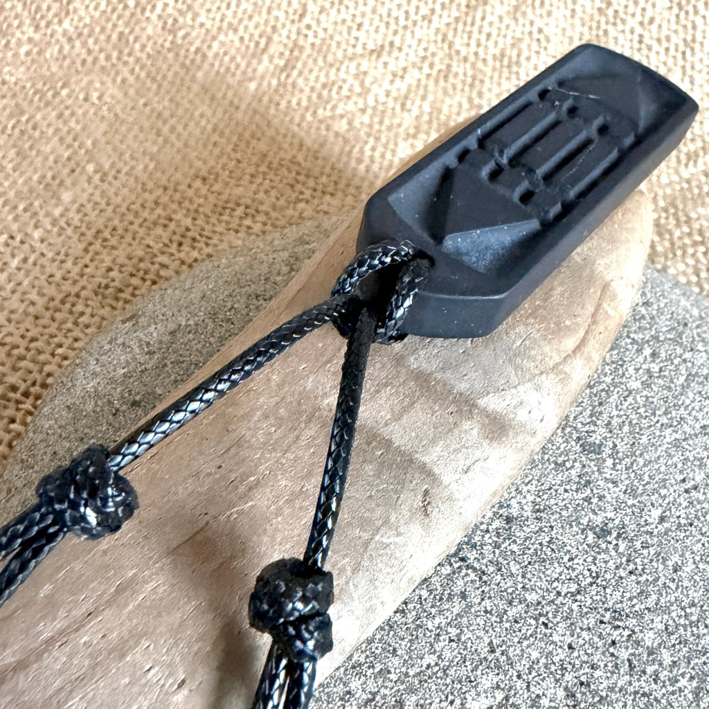 Shungite Atlantis Pendant | Engraved Both Sides, Adjustable Cording 2