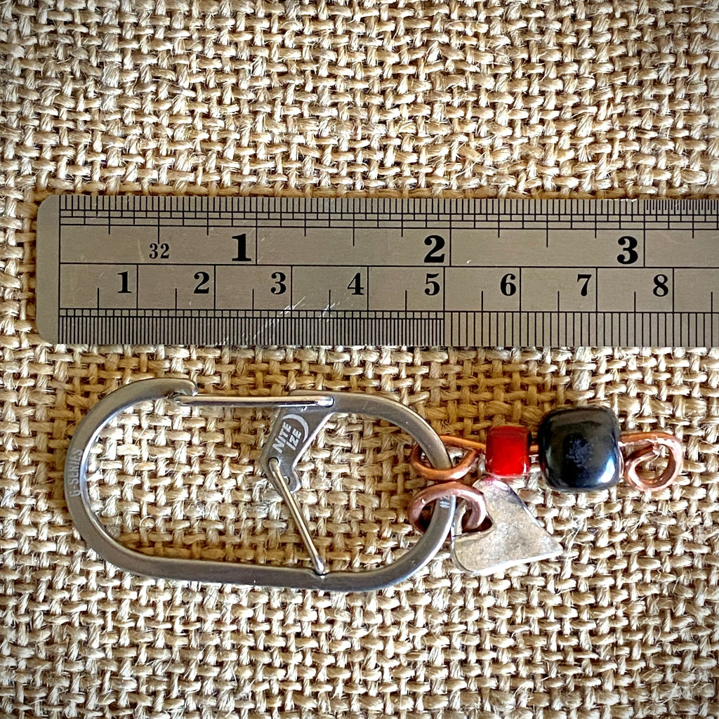 Shungite Clip-On for BIG Dog | Rounded Cube Bead, Heart, Copper Wire 2