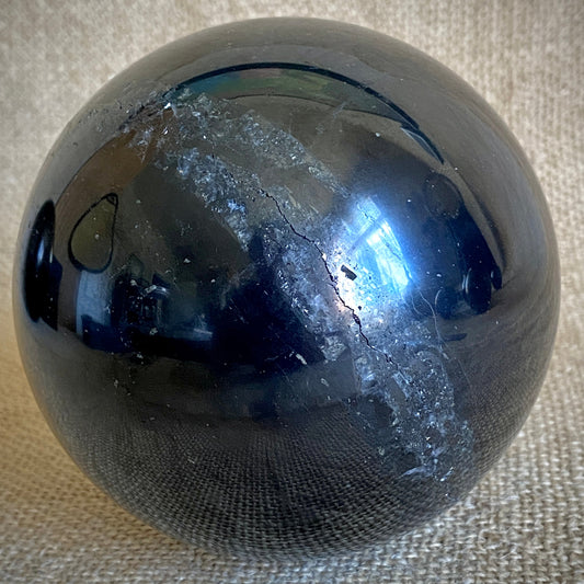 Shungite Sphere 4 Inch | PRICE REDUCED | Imperfect band