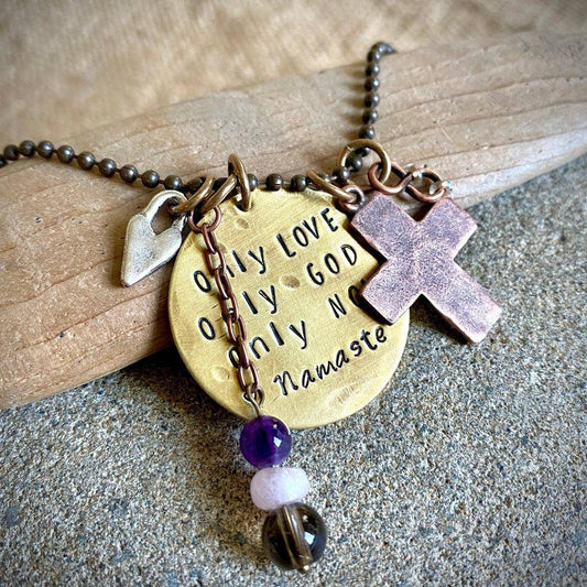 Spiritual Necklace | 3-Onlies Medallion Plus Lotsa Charms