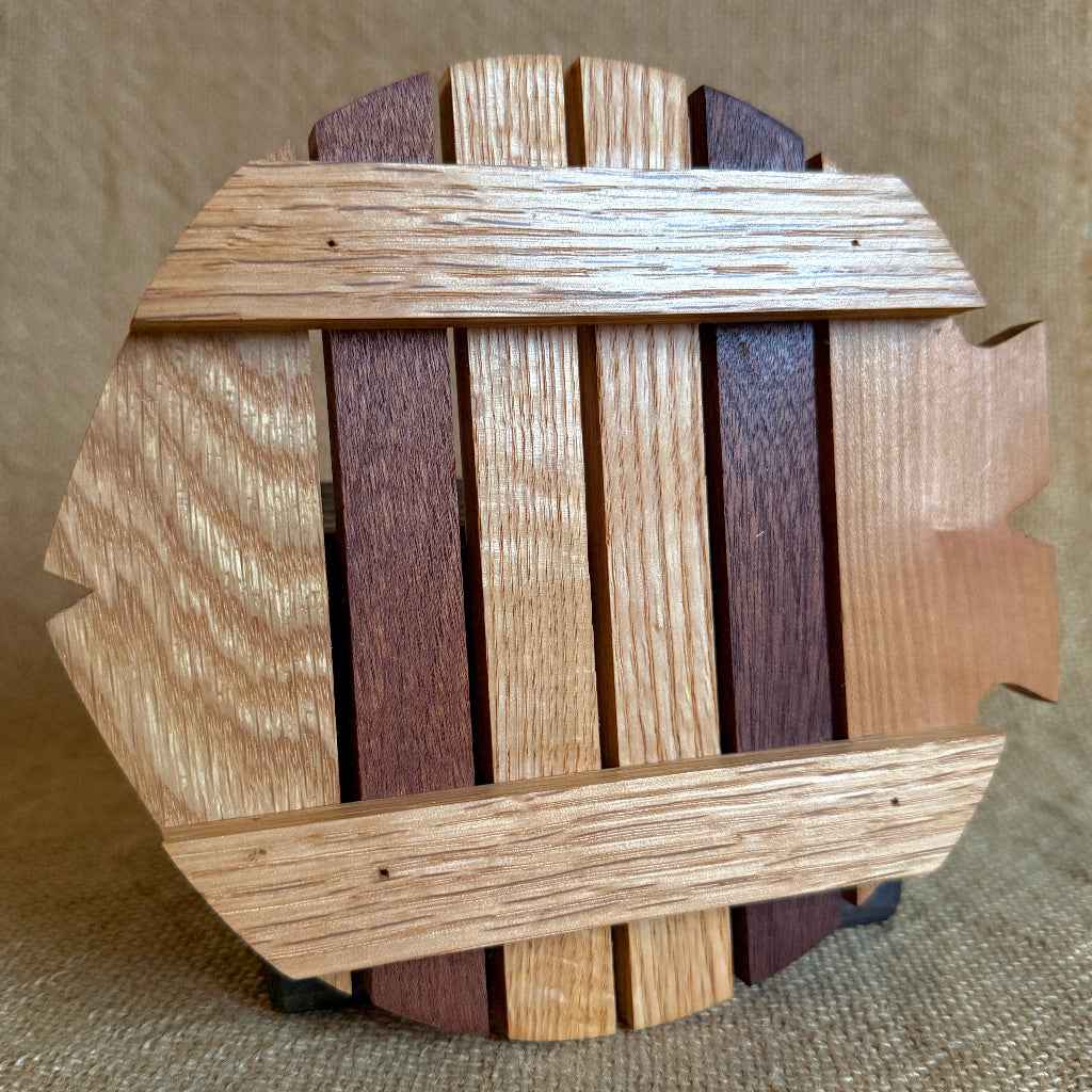 Wooden Fish Trivet | Heat Resistant Stand, Upcycled Wood