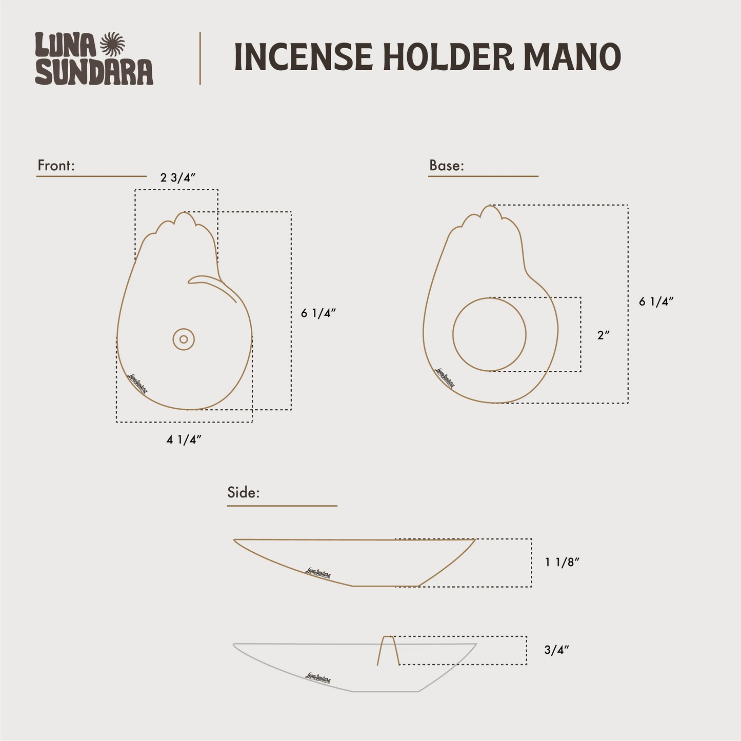 Incense Holder Modelo Mano | Handmade in Chulucanas, Peru