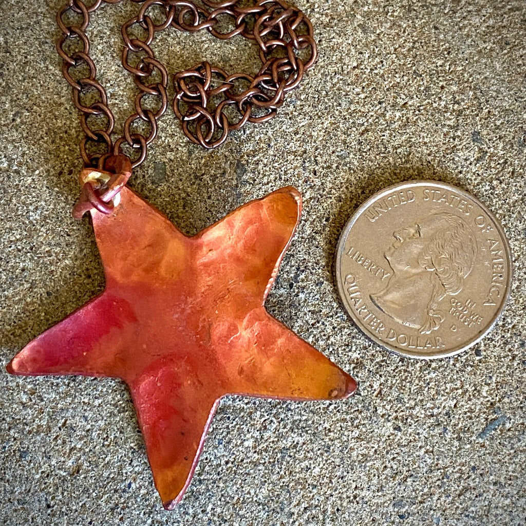 High Pyramid Copper Topper with Large Artisan Copper Star