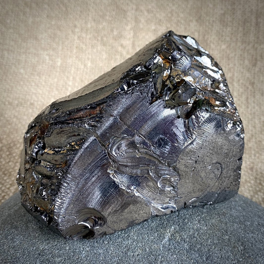 XL Elite Shungite Nugget 276g, Amethyst Geode, Custom Mahogany Stand