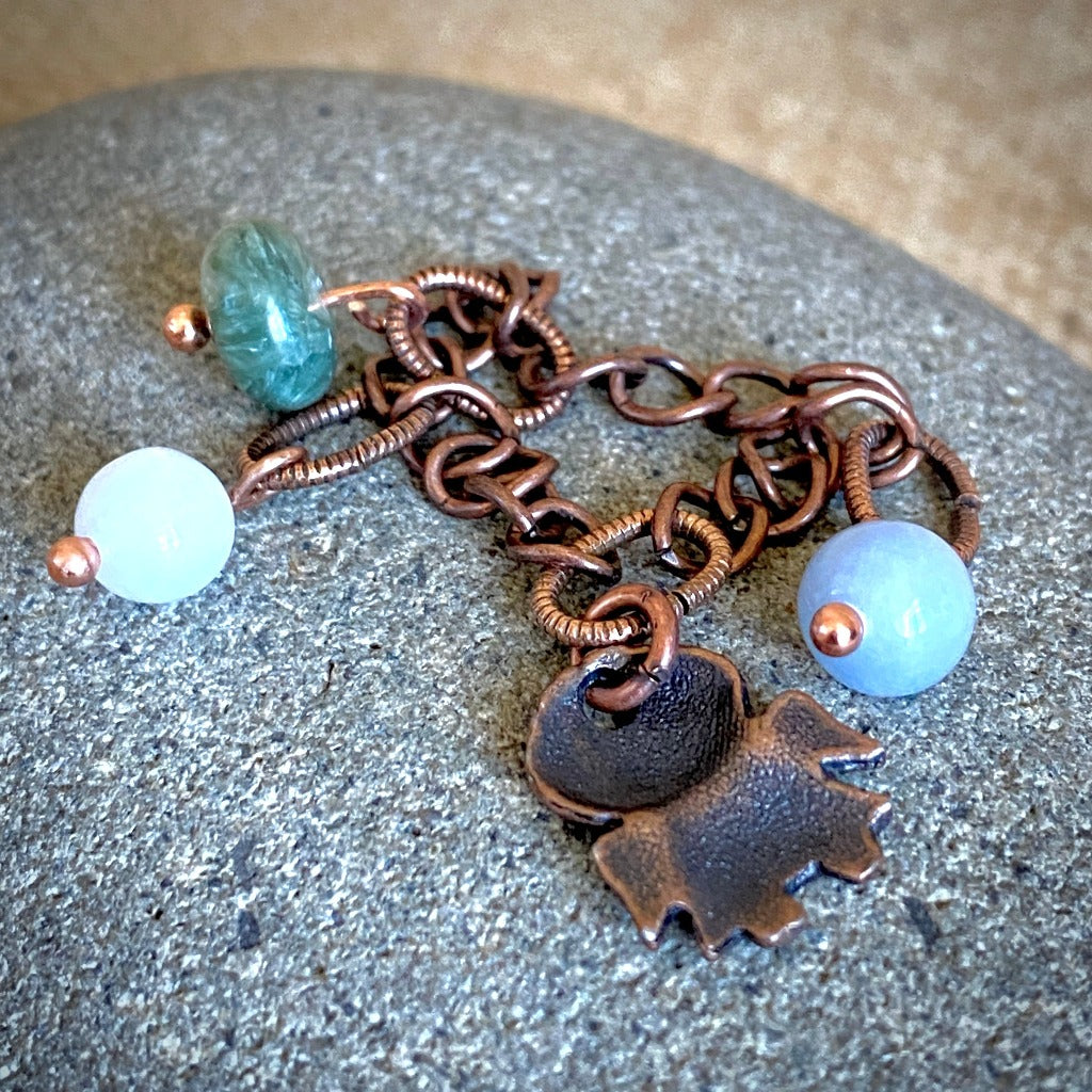 Small Copper Topper, Angel Charm, Angelic Communication Gemstones
