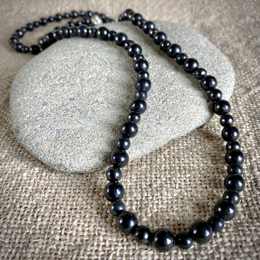 Black & Shiny Beads Necklace – objet213