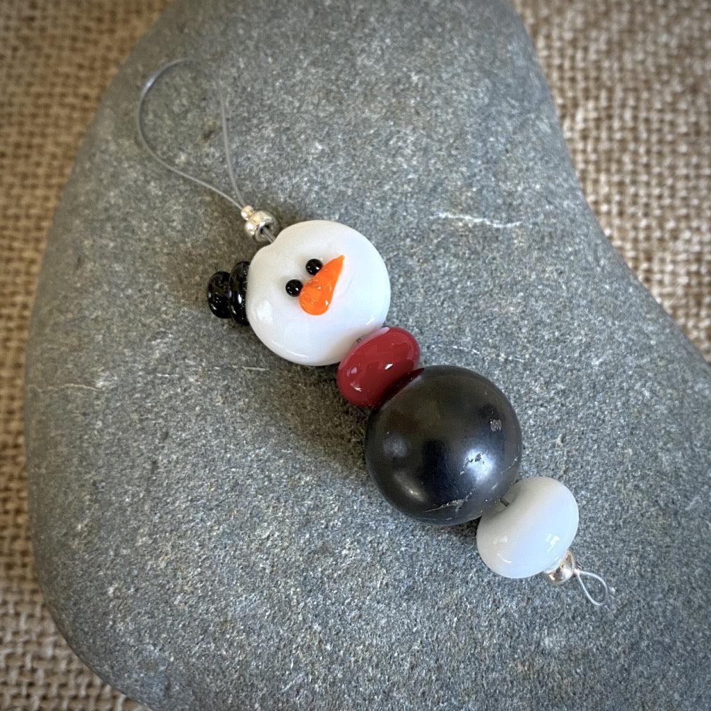 Avant Garde Shungite Snowman Ornament With Red Scarf - Shungite Queen