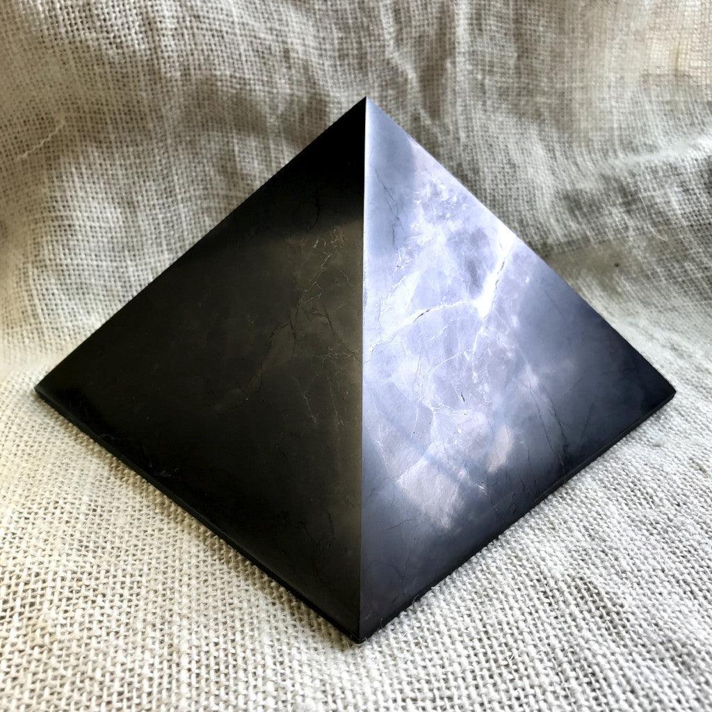 Genuine Shungite Pyramid, Huge, 6 Inch Base (150mm) - Shungite Queen