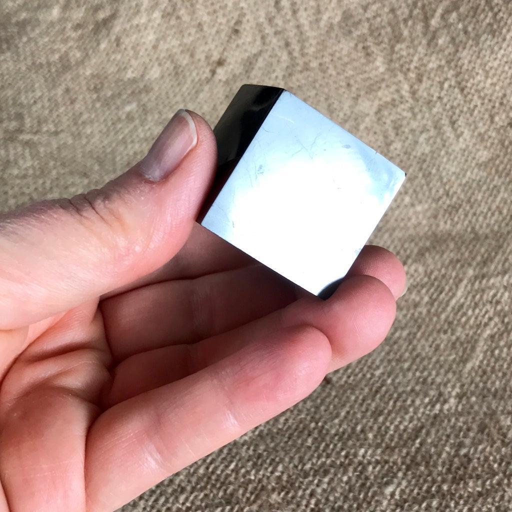 Shungite Cube, 30mm, Genuine Black Shungite - Shungite Queen