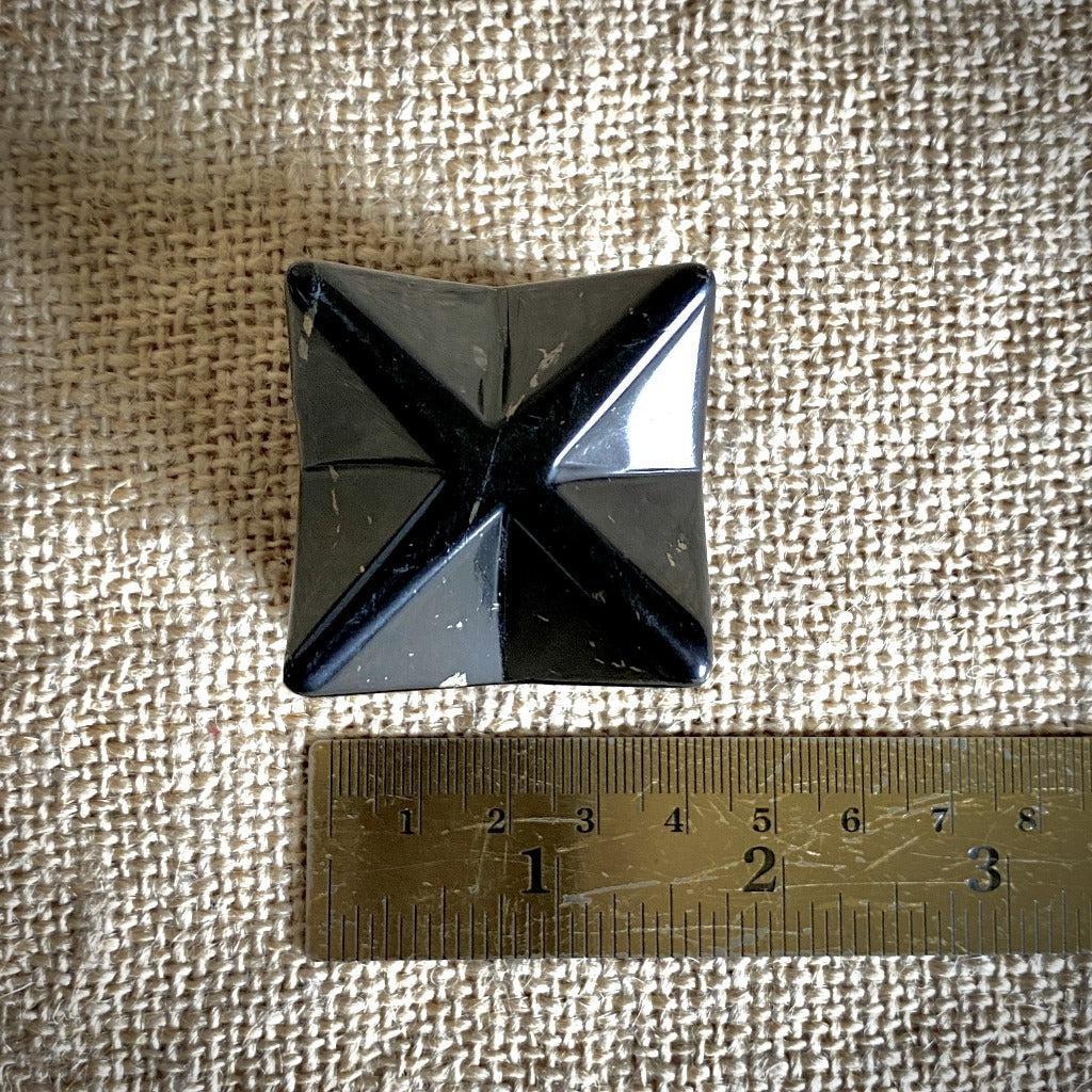 Shungite Merkaba |40mm, Palm of Hand Size